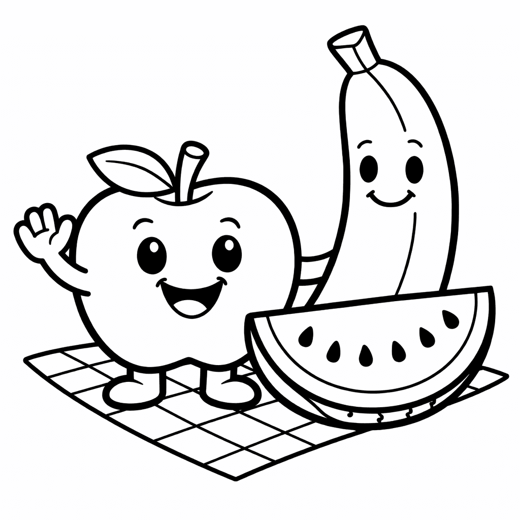 Free printable coloring page: A Playful Squirrel Nibbling On A Strawberry Beneath…, for ages 3-6