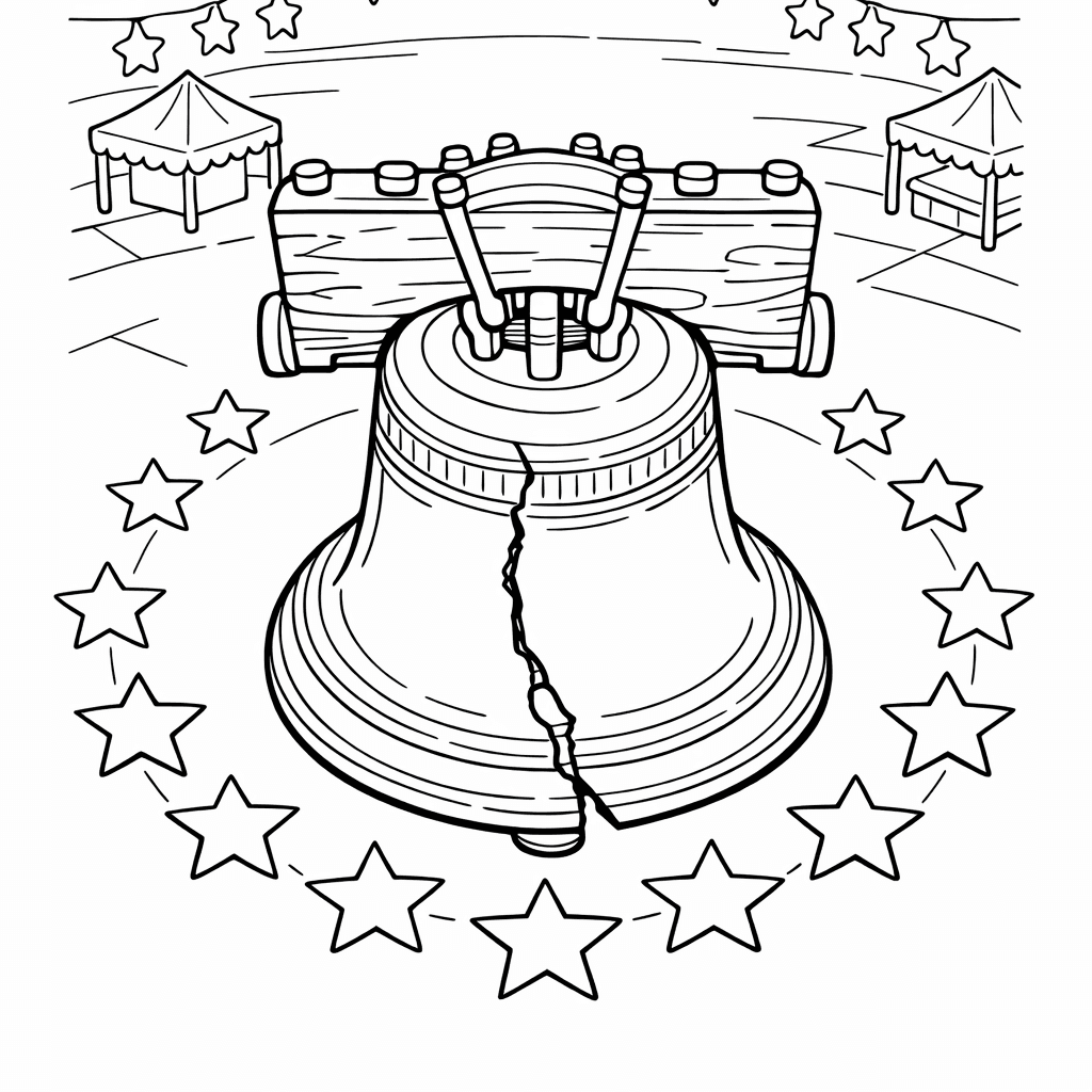 Free printable coloring page: Bell Simple, for ages 7-12