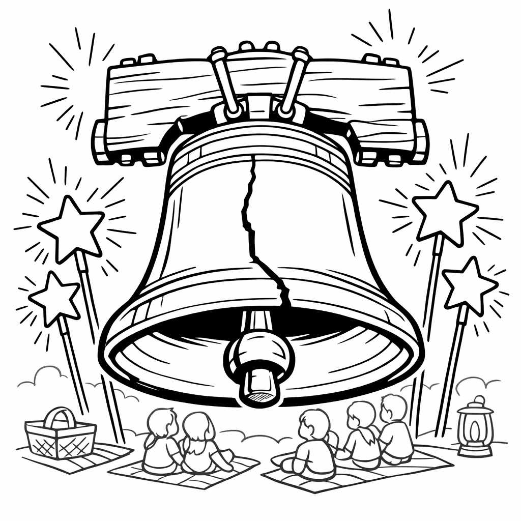 Free printable coloring page: Bell Outline, for ages 7-12