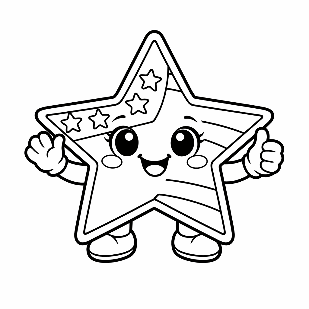 Free printable coloring page: Stars And Stripes, for ages 3-6