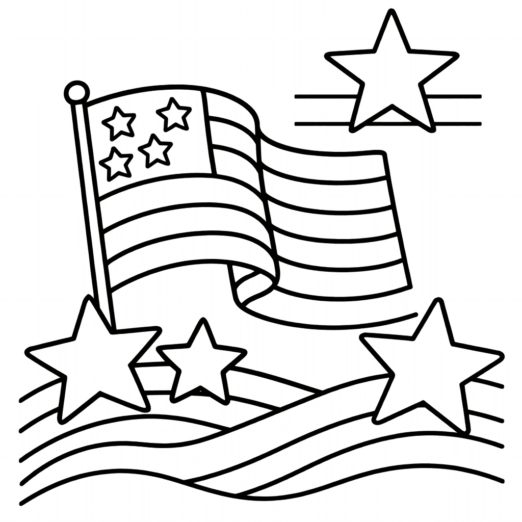 Free printable coloring page: Object Only: A Cute Star With Clean Outlines,…, for ages 3-6