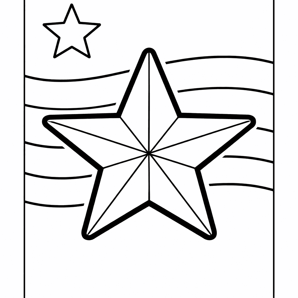 Free printable coloring page: Star Outline, for ages 3-6