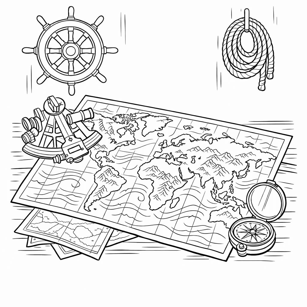 Free printable coloring page: Continents Simple, for ages 7-12
