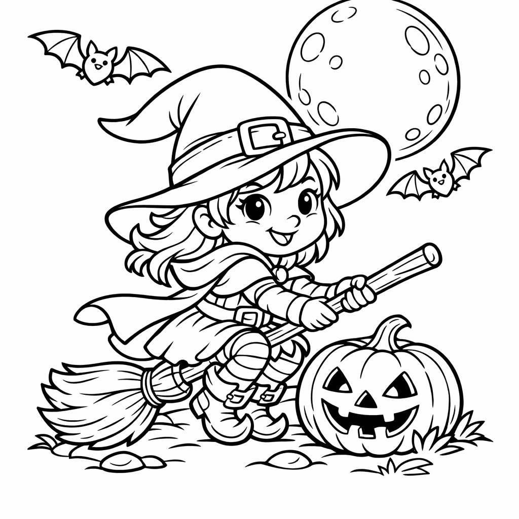 Free printable coloring page: Pumpkin And Ghost, for ages 7-12