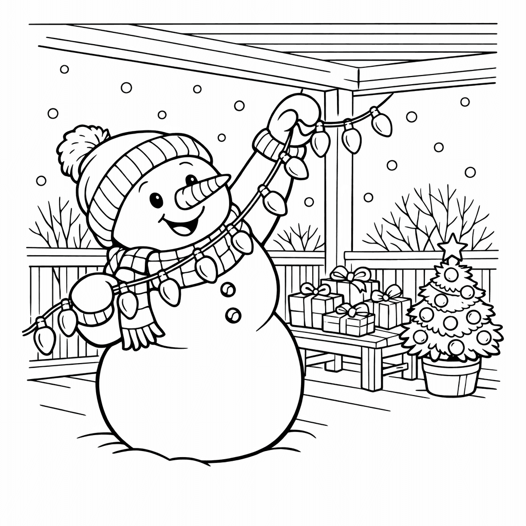 Free printable coloring page: Christmas Ornaments, for ages 7-12
