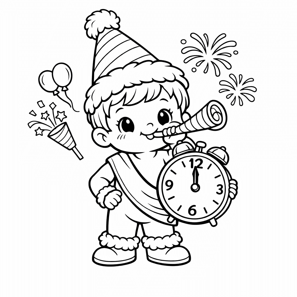 Free printable coloring page: Celebration Simple, for ages 7-12