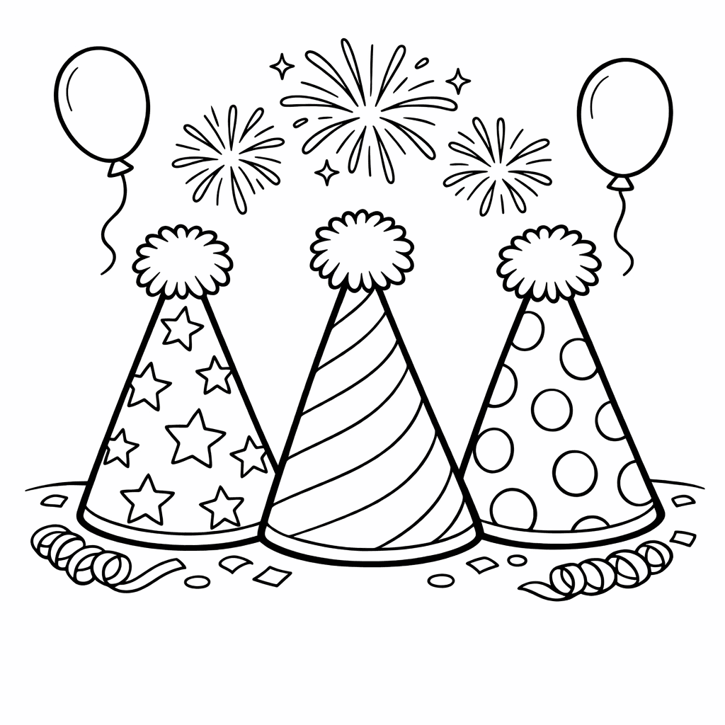 Free printable coloring page: Midnight Clock, for ages 7-12