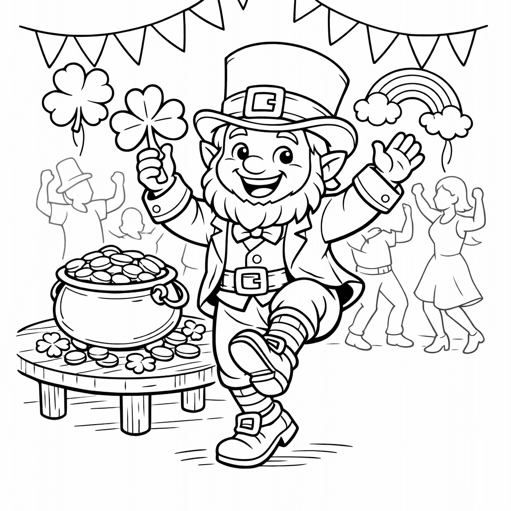 Free printable coloring page: Object Only: Two Or Three St. Patrick's Days…, for ages 7-12