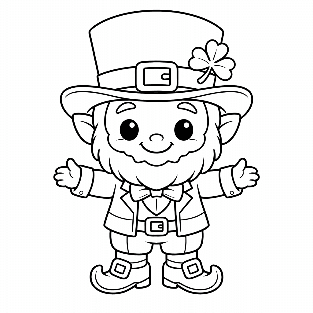 Free printable coloring page: Luck And Clover, for ages 3-6