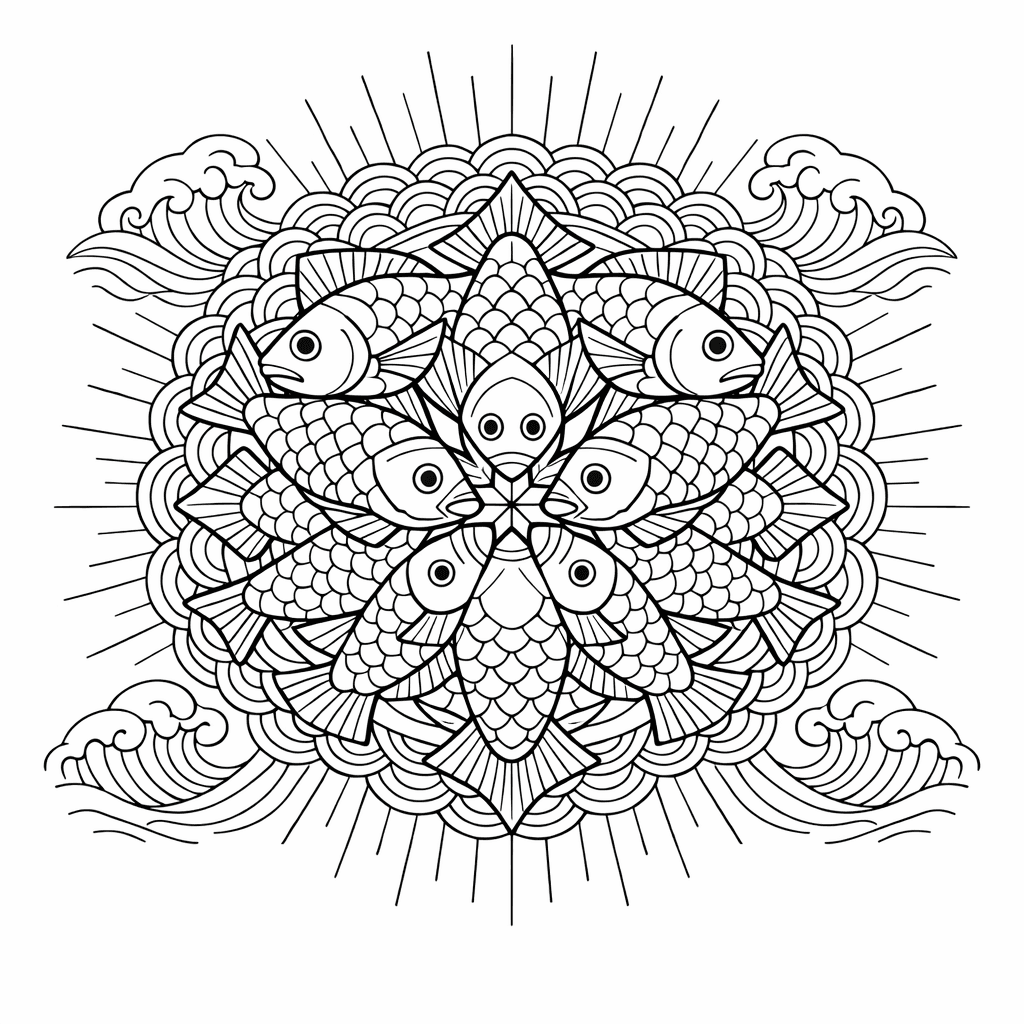 Free printable coloring page: Object Only: Two Or Three Animal Mandalas Side…, for ages 7-12