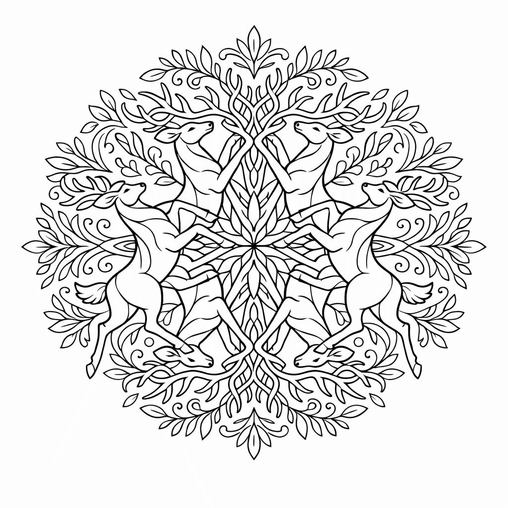 Free printable coloring page: Butterfly Mandala, for ages 7-12