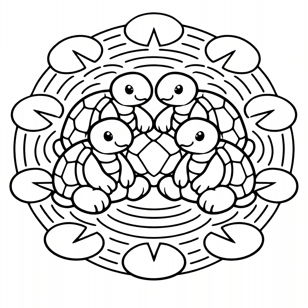 Free printable coloring page: Mandala And Bird, for ages 3-6