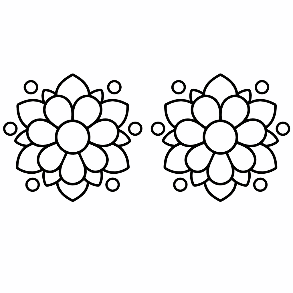 Free printable coloring page: Mandala Daisy, for ages 3-6
