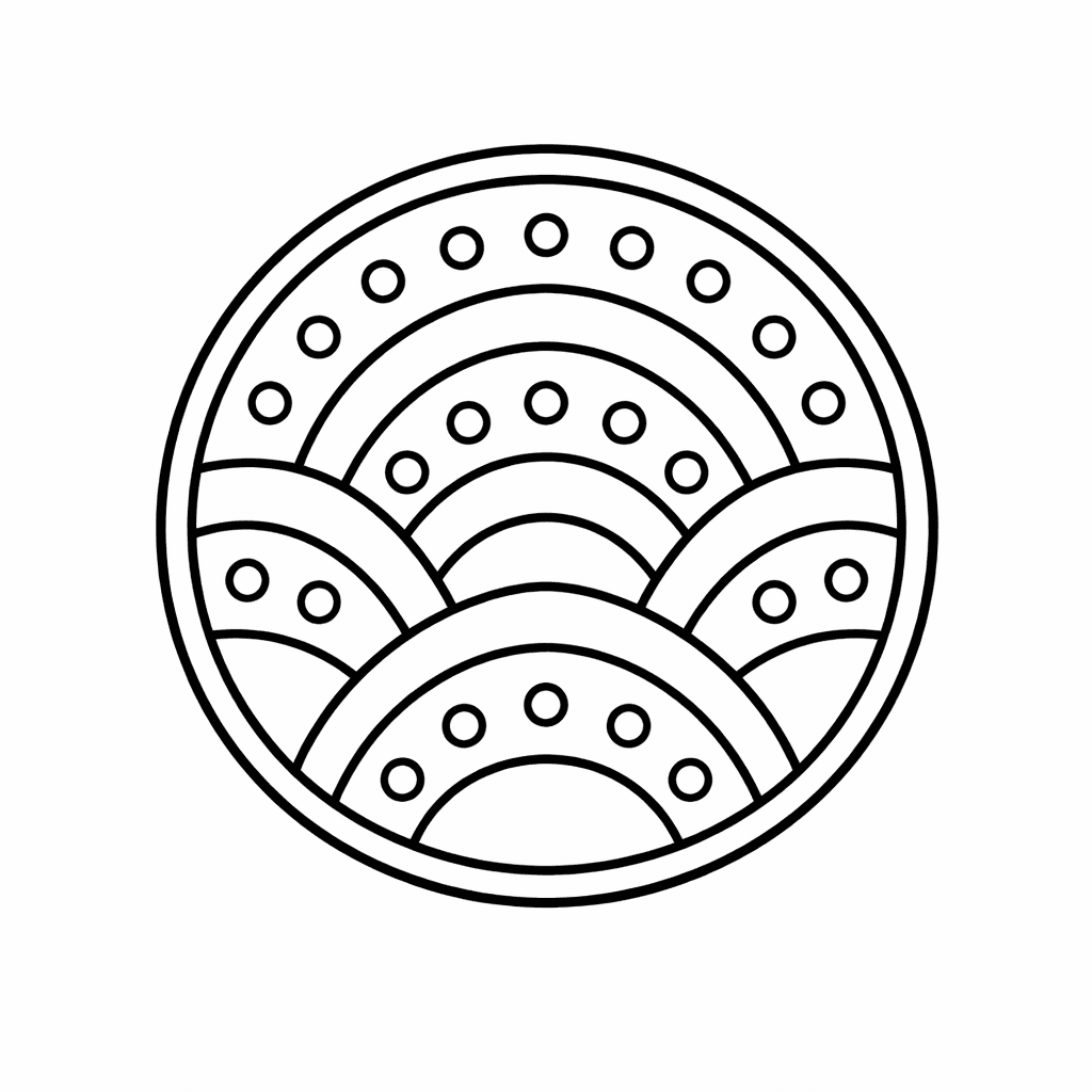 Free printable coloring page: Mandala Center, for ages 3-6
