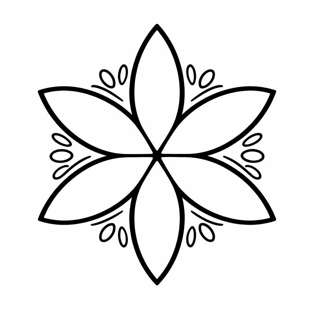 Free printable coloring page: Geometric Mandala, for ages 3-6