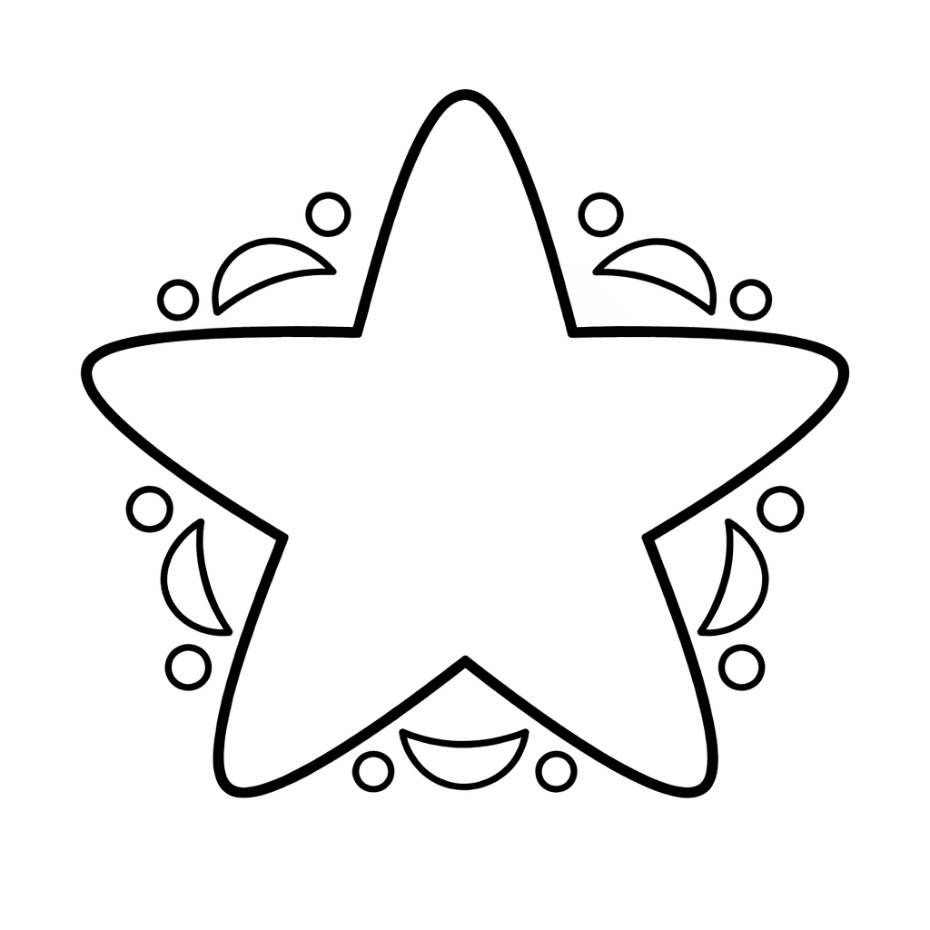 Free printable coloring page: Mandala With Points, for ages 3-6