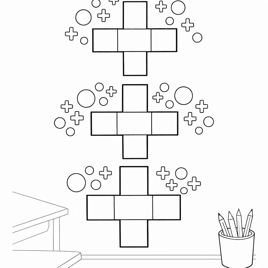 Free printable coloring page: Sun With Number Sections, for ages 7-12