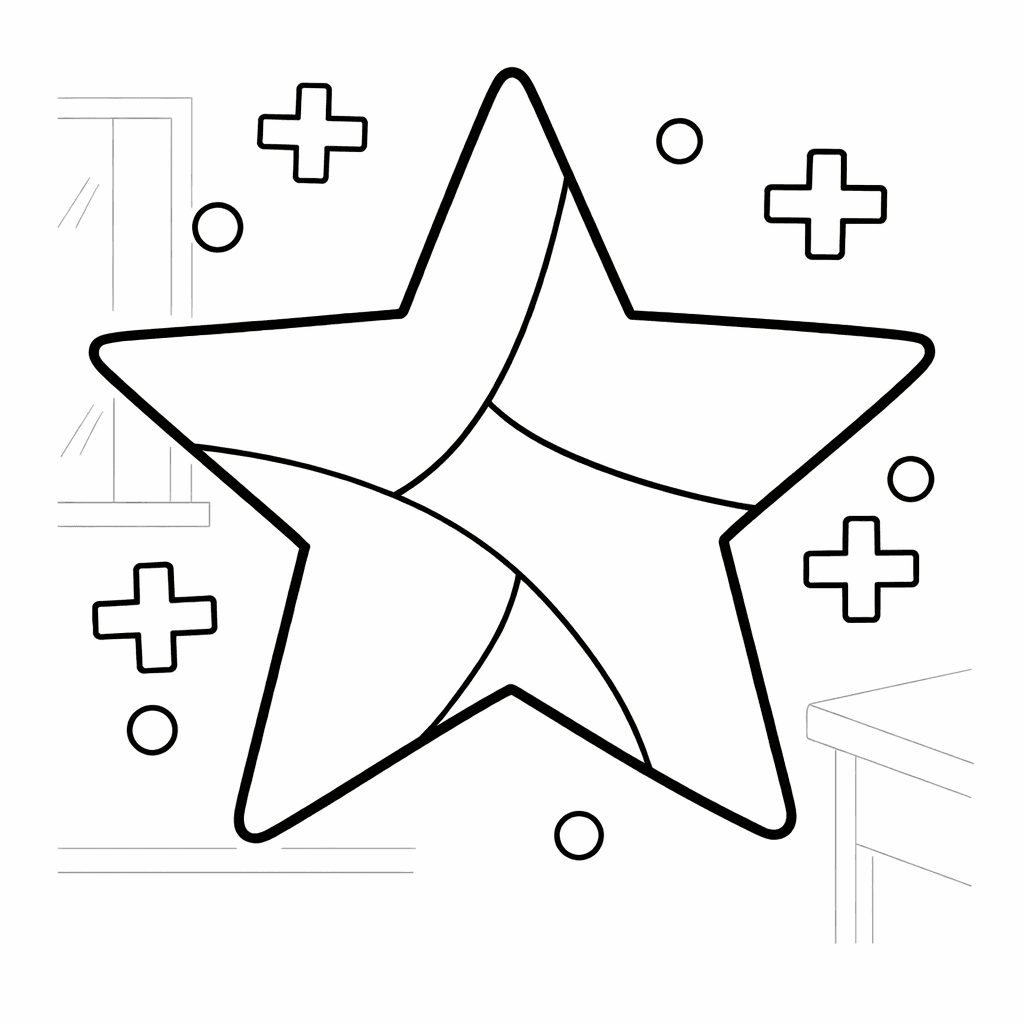 Free printable coloring page: Heart With Number Sections, for ages 3-6