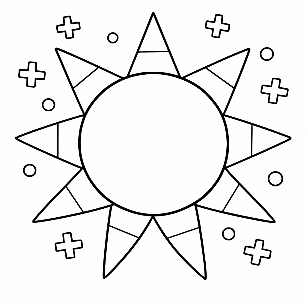 Free printable coloring page: Rocket With Number Sections, for ages 3-6