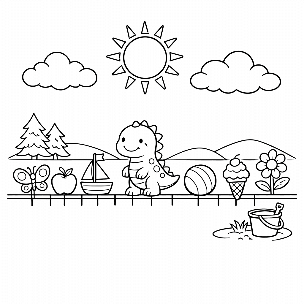 Free printable coloring page: Object Only: Two Or Three Counting & Numberss…, for ages 7-12