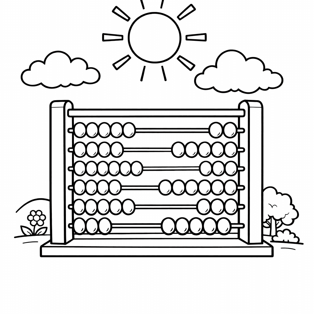 Free printable coloring page: Object Only: Two Or Three Counting & Numberss…, for ages 7-12