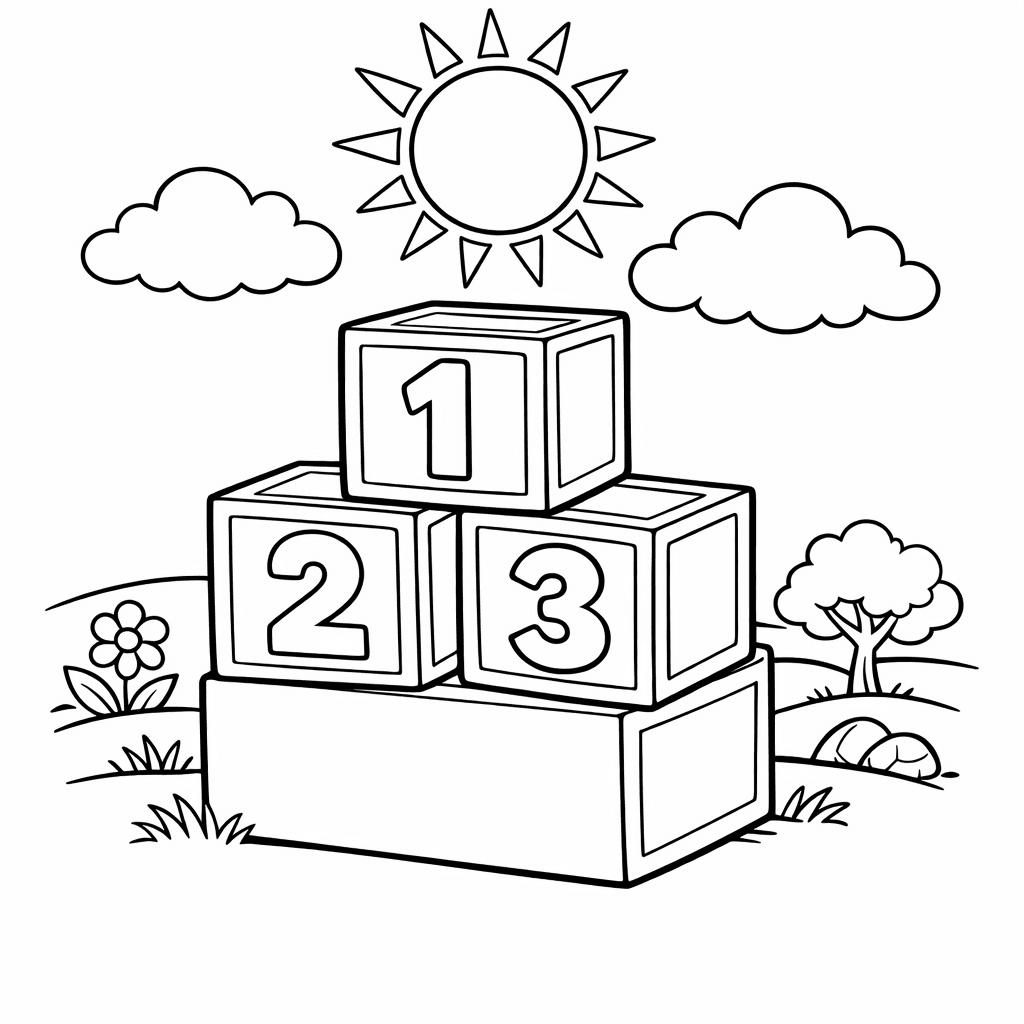 Free printable coloring page: Number 1 As Character, for ages 7-12