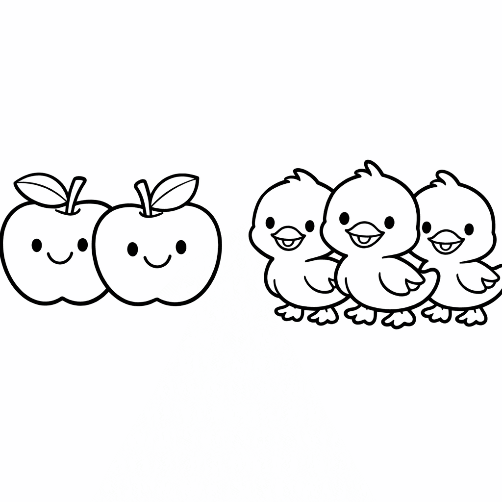 Free printable coloring page: Number 1 As Character, for ages 3-6