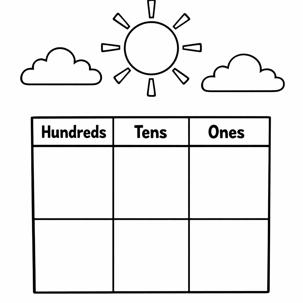 Free printable coloring page: Calculator With Numbers, for ages 3-6
