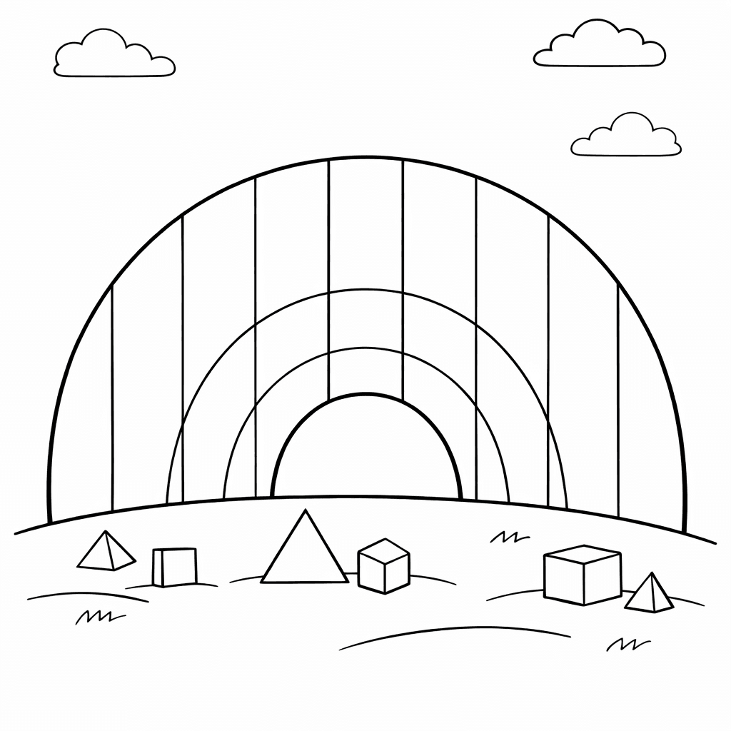 Free printable coloring page: Compass With Number Sections, for ages 7-12
