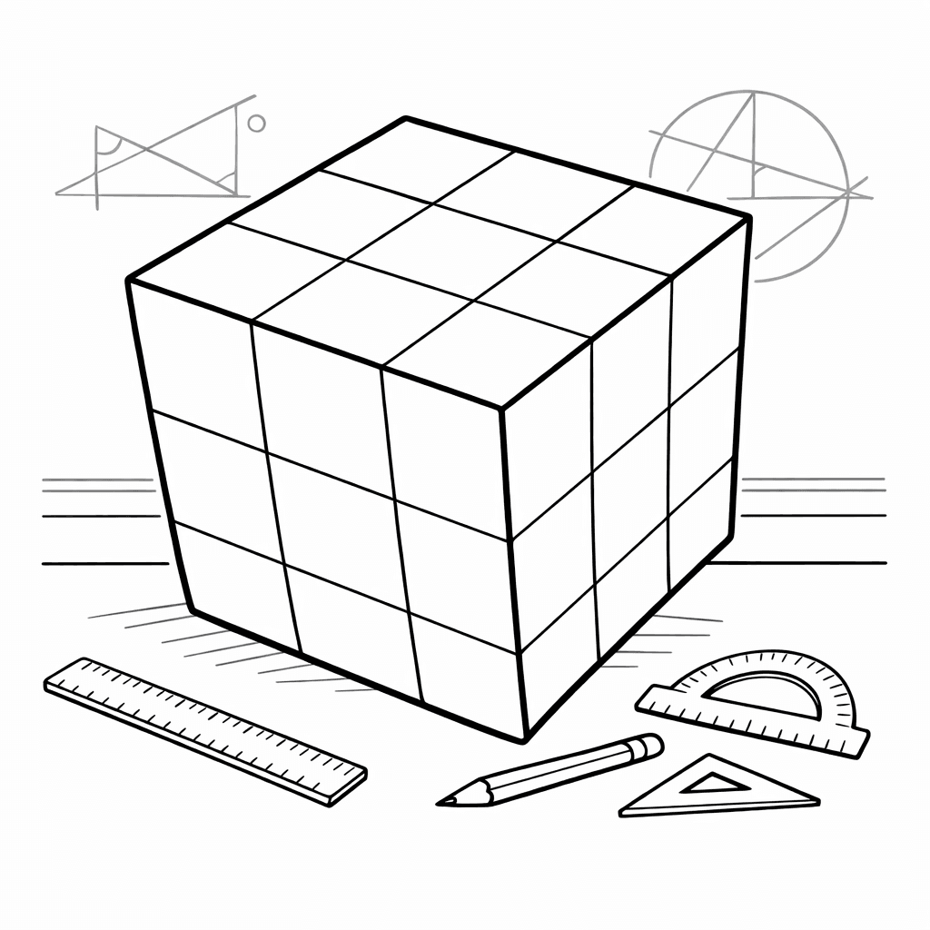 Free printable coloring page: Object Only: A Cute Division With Clean Outlines,…, for ages 7-12
