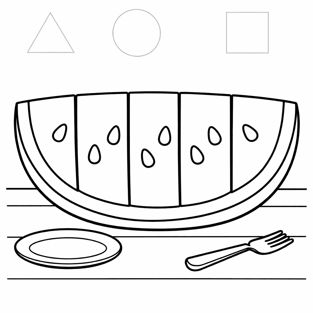 Free printable coloring page: Object Only: Two Or Three Divisions Side By…, for ages 3-6