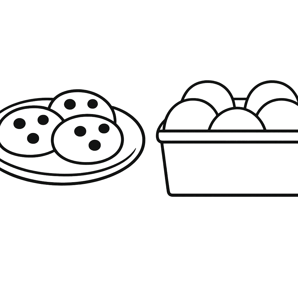 Free printable coloring page: Balls In A Bin, for ages 3-6