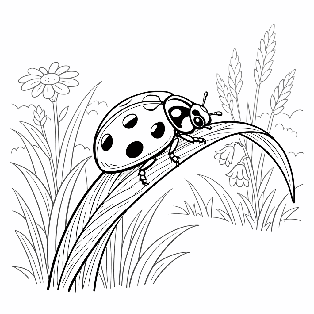 Free printable coloring page: Object Only: Two Or Three Ladybugs Side By Side, Simple And Adorable, No Background, for ages 7-12