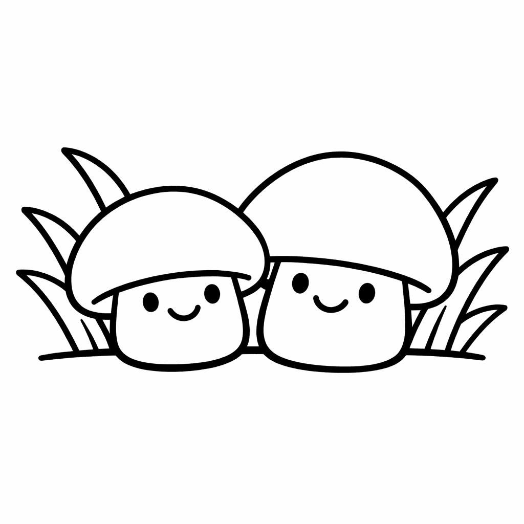 Free printable coloring page: Fairy Mushroom, for ages 3-6