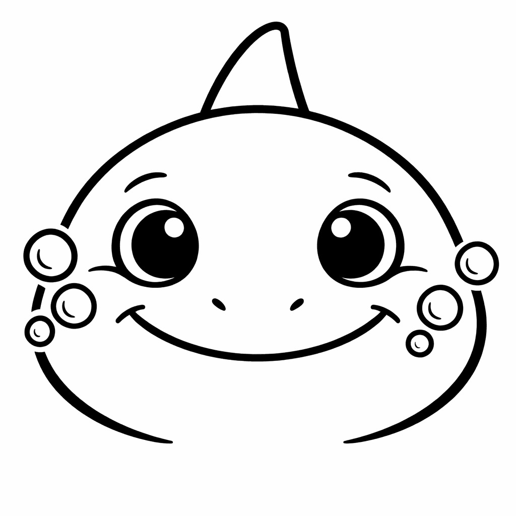 Free printable coloring page: Baby Shark, for ages 3-6
