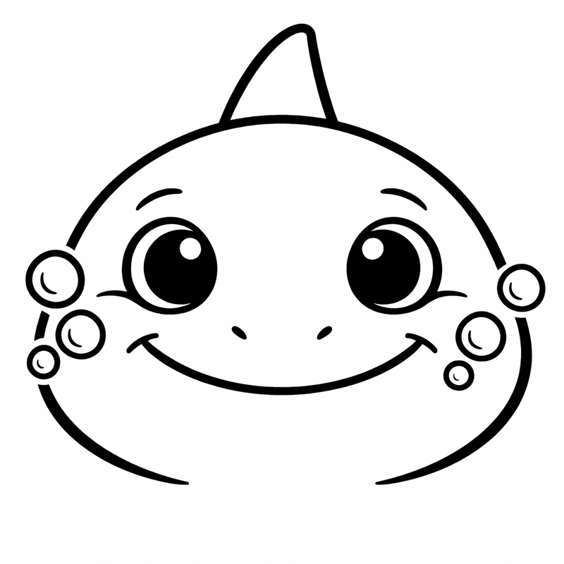 Free printable coloring page: Shark Fin, for ages 3-6