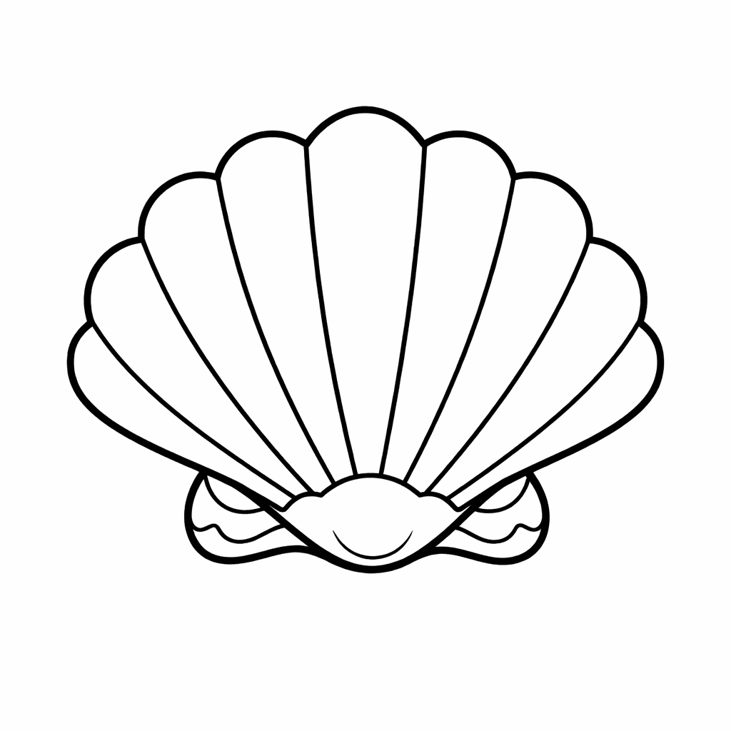 Free printable coloring page: Shell Collection, for ages 3-6