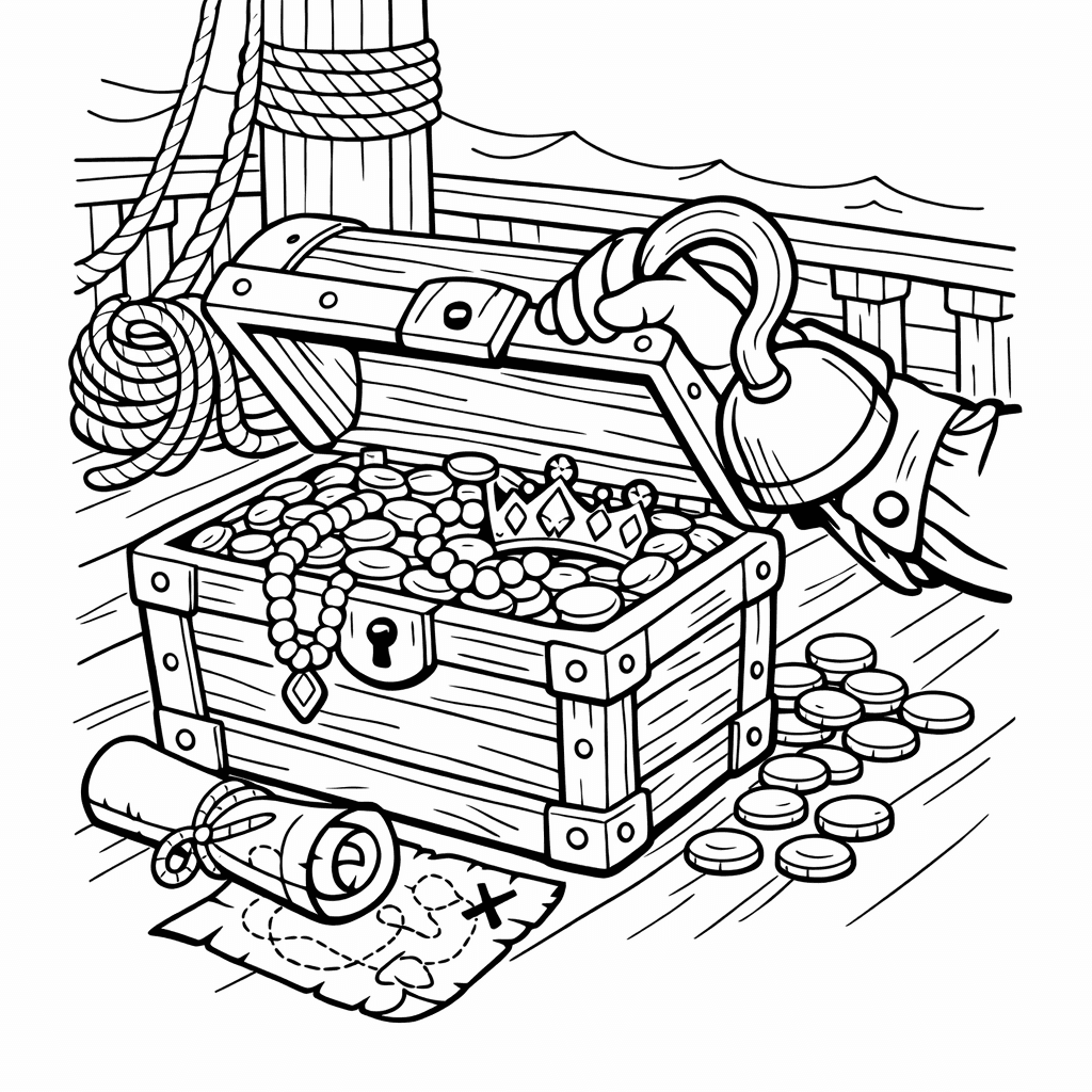 Free printable coloring page: Object Only: Two Or Three Hooks Side By…, for ages 7-12