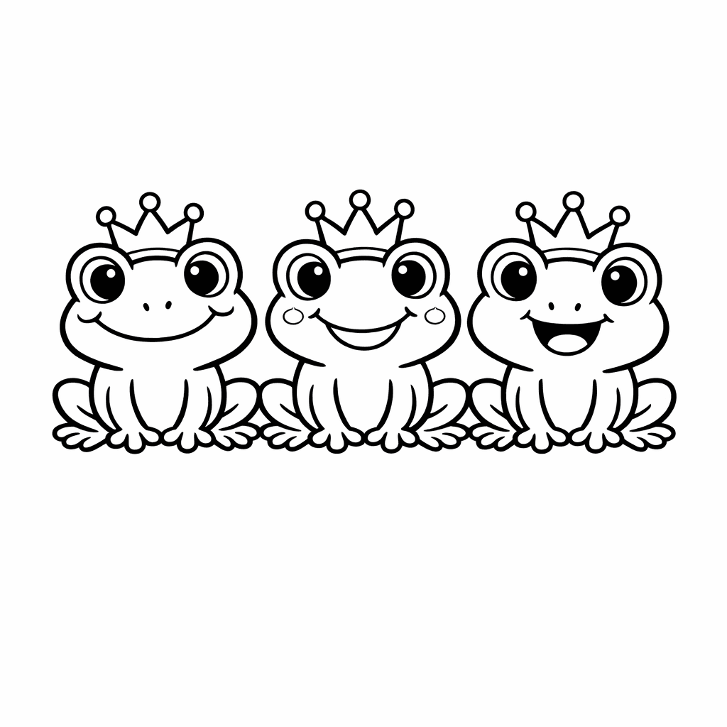 Frog Prince Coloring Page — Frog And Lily Pad