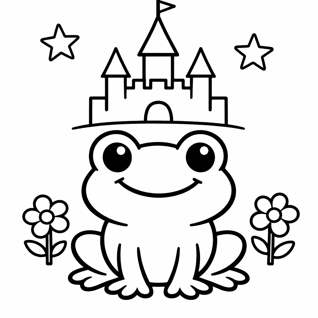 Frog Prince Coloring Page — Frog Prince