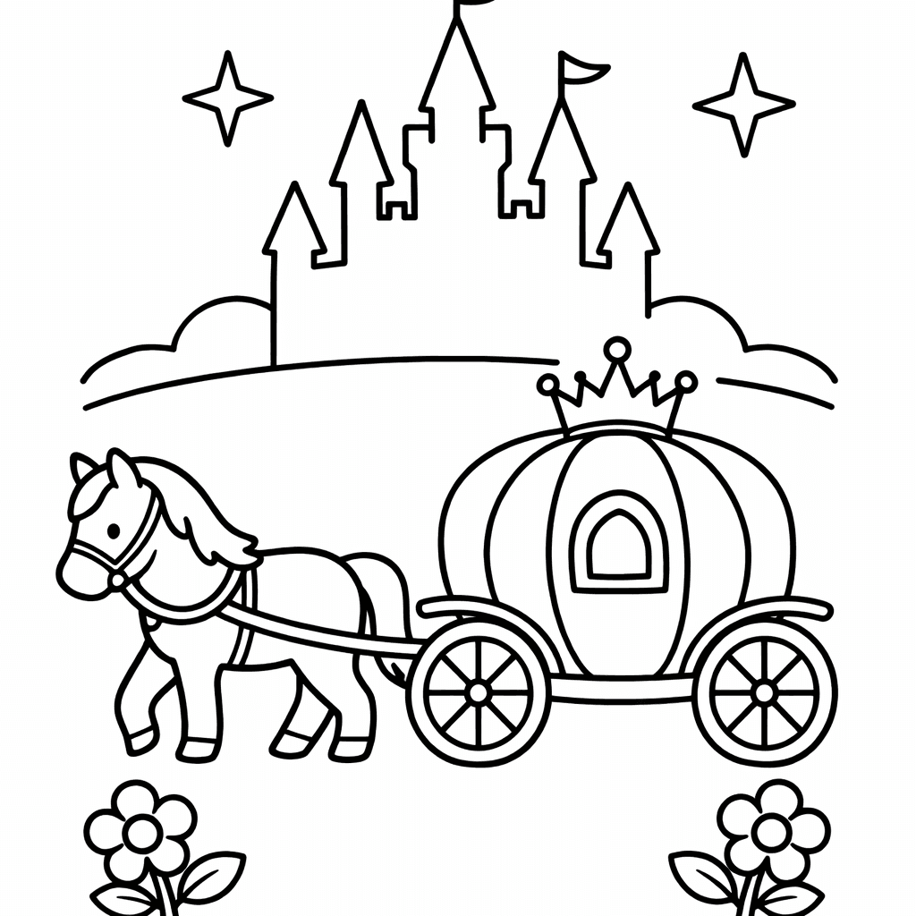 Horse Coloring Page — Royal Horse