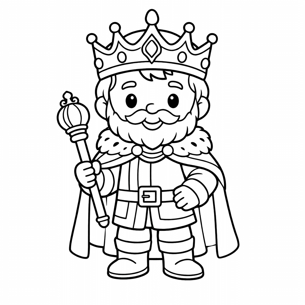 Free printable coloring page: A Friendly King Holding A Feast In The…, for ages 3-6