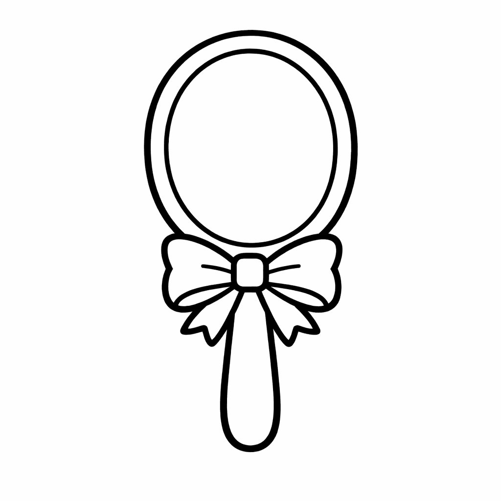 Free printable coloring page: Ornate Mirror, for ages 3-6