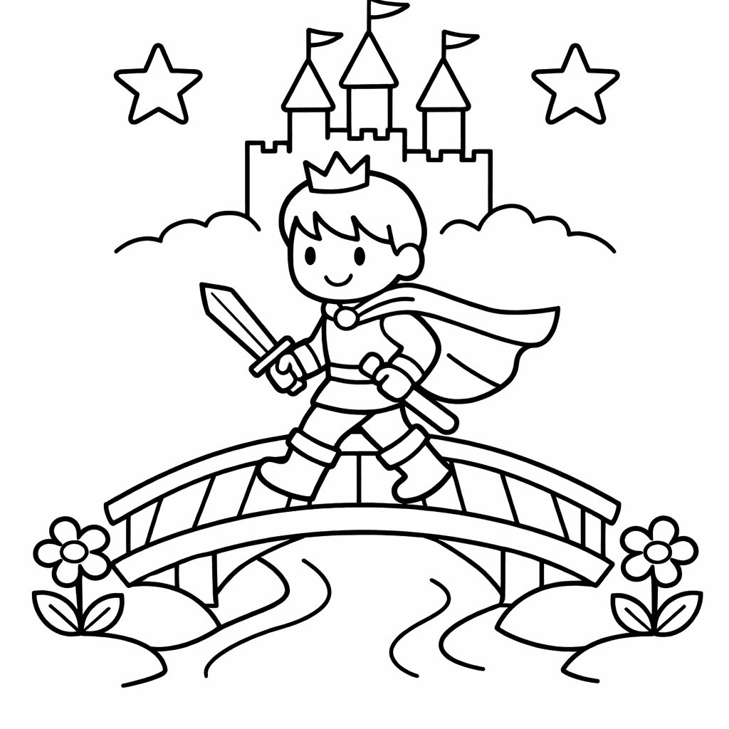 Prince Coloring Page — Object Only: A Prince And Princess Side By…