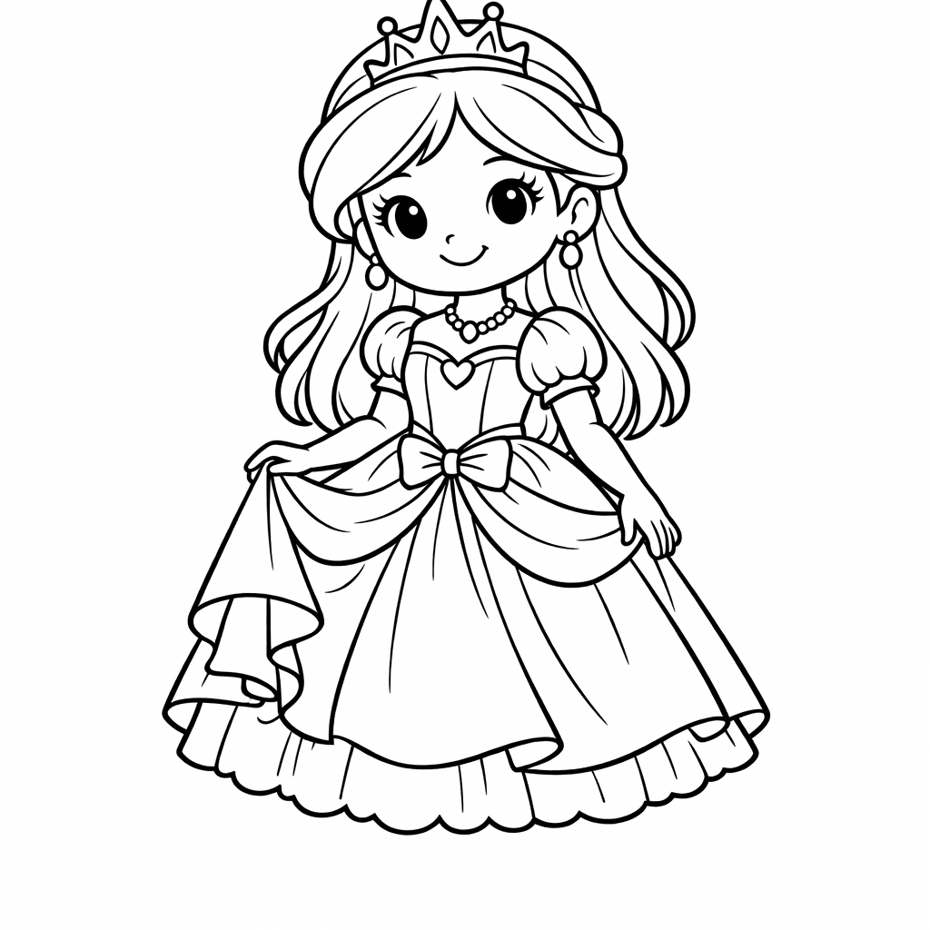 Free printable coloring page: A Princess Waving From A Castle Balcony, for ages 7-12