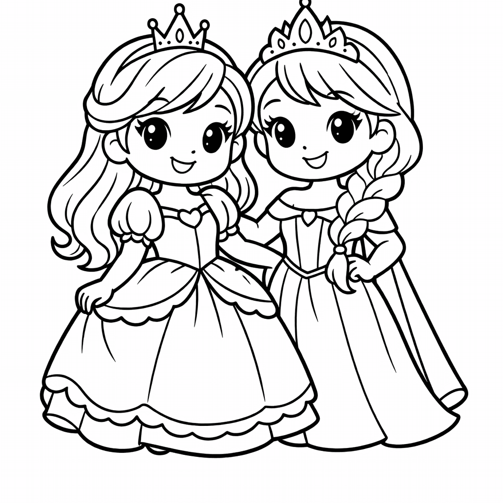 Princess Coloring Page — A Princess Sitting On A Throne With A…