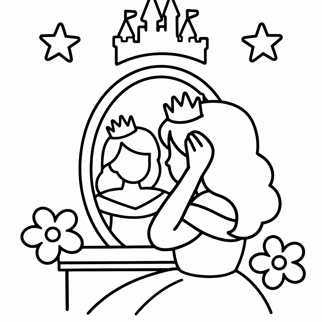 Free printable coloring page: A Magical Ballroom With Sparkles And Music, for ages 3-6