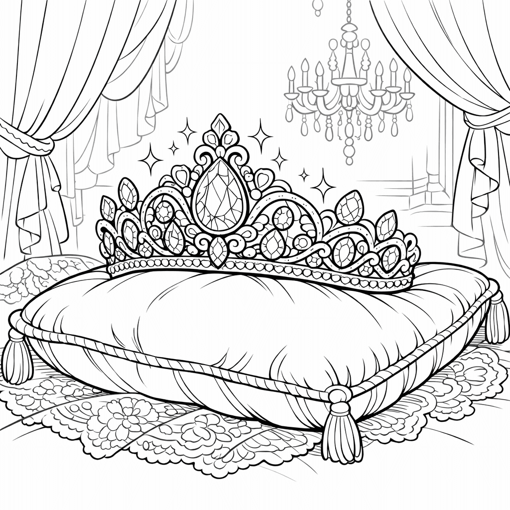 Free printable coloring page: Three Different Crown Designs To Color, for ages 7-12