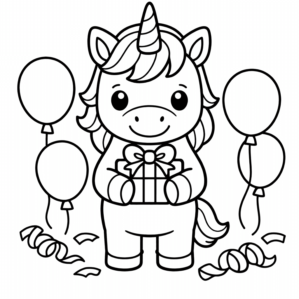 Unicorn Coloring Page — Unicorn Face