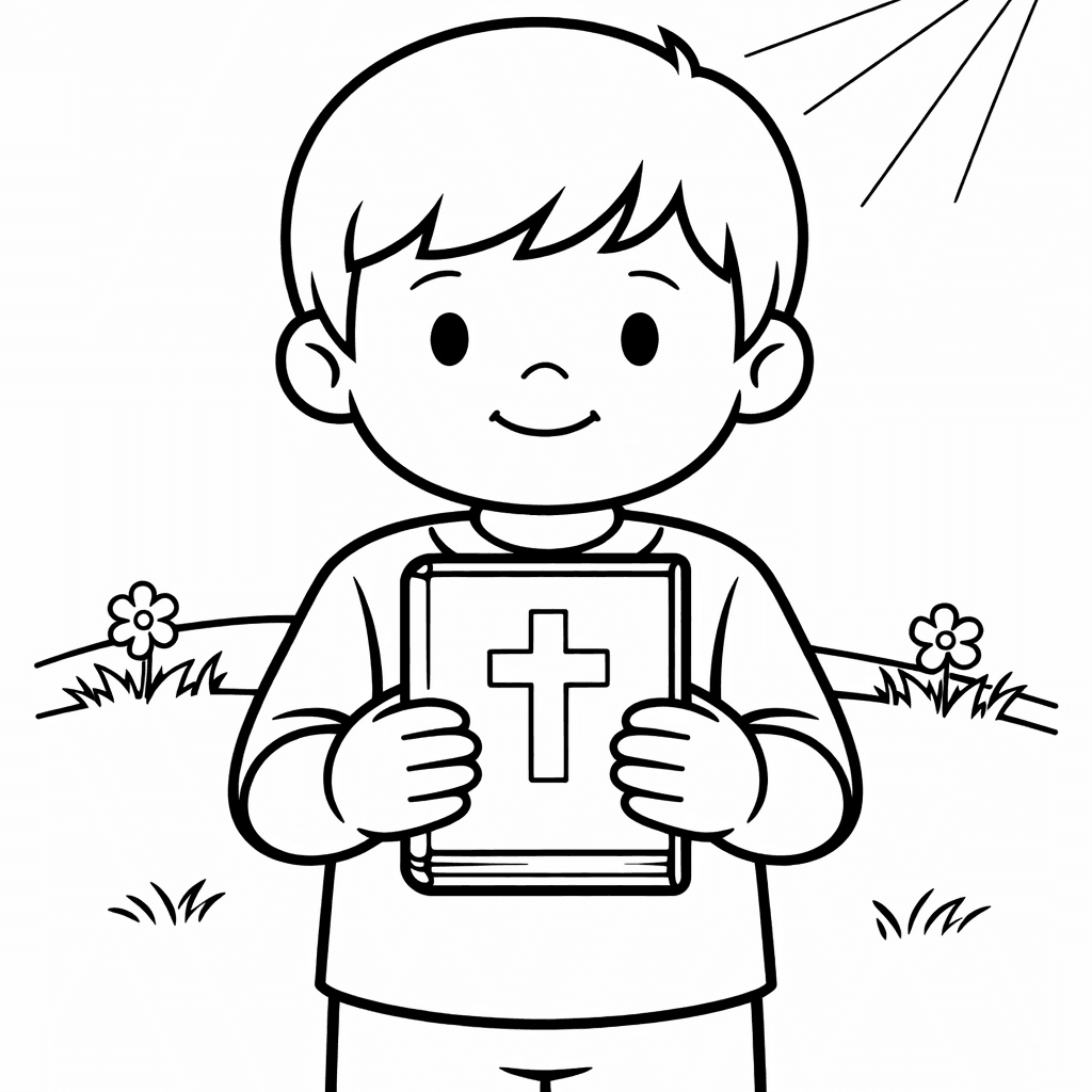 Bible Coloring Page — Bible Outline